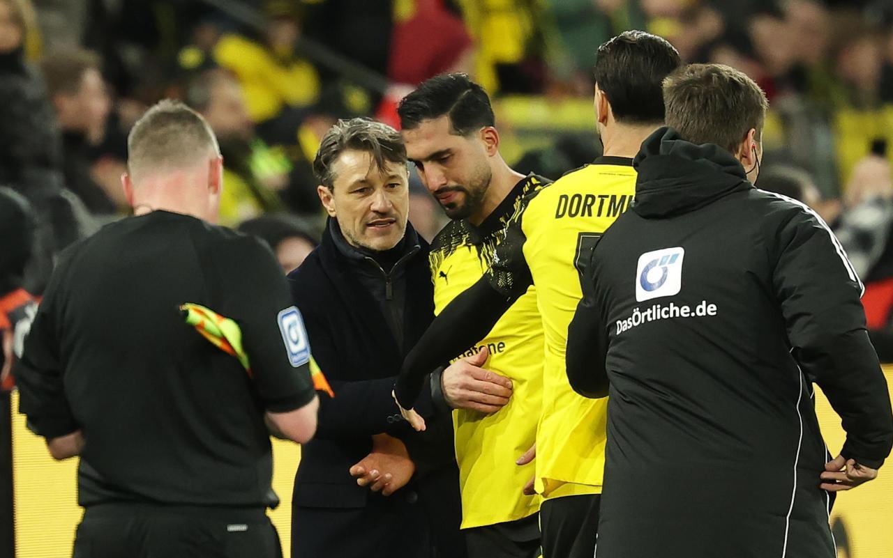 Emre Can (l.) könnte sich schwerer verletzt haben. © ANSA / FRIEDEMANN VOGEL